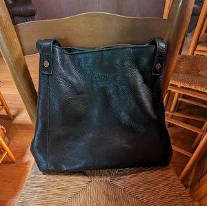 American Leather Co. Black Soft Pebbled Leather Handbag